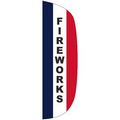 "FIREWORKS" 3' x 10' Stationary Message Flutter Flag